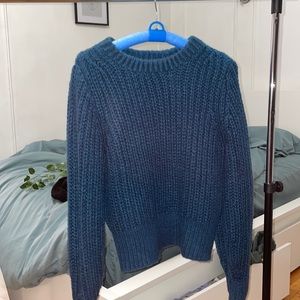 Blue wool sweater
